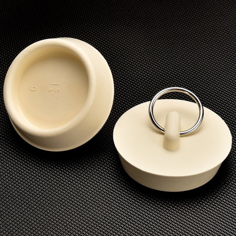 Hestya 4 Pieces Rubber Drain Stopper Set Bathtub Sink Stopper Drain Plug with Hanging Ring for Bathtub, Kitchen and Bathroom(1-1/8, 1-3/8,1-5/8, 1-7/8'',White) - Image 3